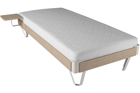 Bed frame single bed no. 2020 | with bed shelf
